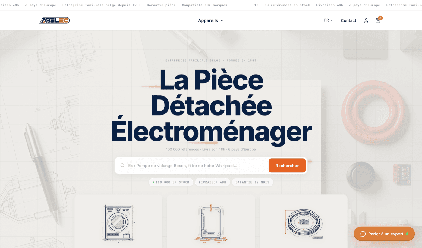 Abelec, E-COMMERCE project, coming soon by WebCreationStudio